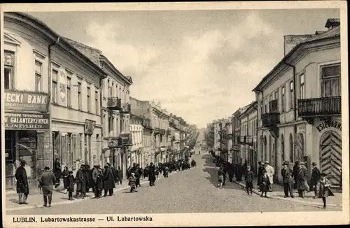 Ak Lublin Polen, Lubartowskastraße, Geschäfte