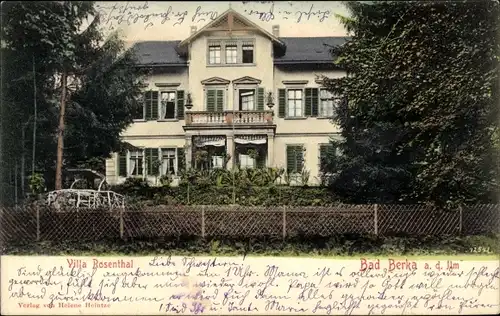 Ak Bad Berka in Thüringen, Villa Rosenthal