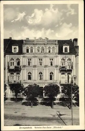 Ak Františkovy Lázně Franzensbad Karlovarský kraj Region Karlsbad, Arbeiterkurheim Mirabell