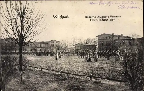 Ak Wildpark Potsdam in Brandenburg, Kaserne Auguste Viktoria Lehr Infanterie Bat.