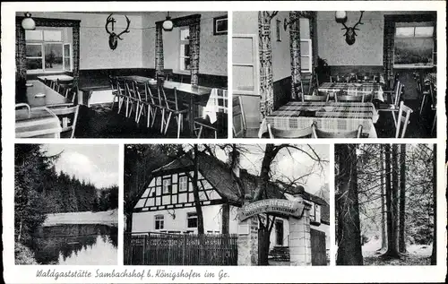 Ak Bad Königshofen im Grabfeld Unterfranken, Waldgaststätte Sambachshof, Inh. Maria Jeger
