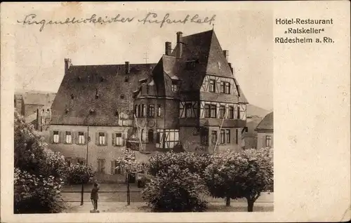 Ak Rüdesheim am Rhein, Restaurant Ratskeller