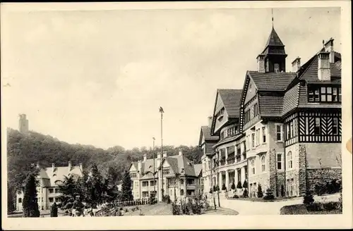 Ak Falkenstein Königstein, Offizierheim, Falkensteinturm