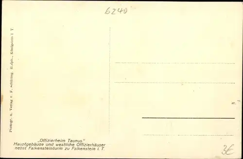 Ak Falkenstein Königstein, Offizierheim, Falkensteinturm