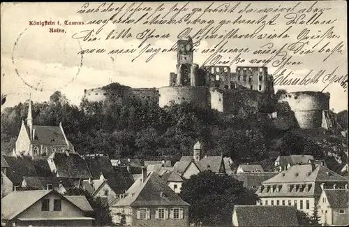 Ak Königstein Taunus, Ruine