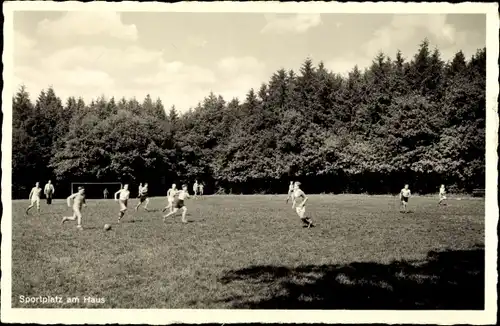 Ak Echzell Wetteraukreis, Knabeninstitut Lucius, Forsthaus, Sportplatz am Haus