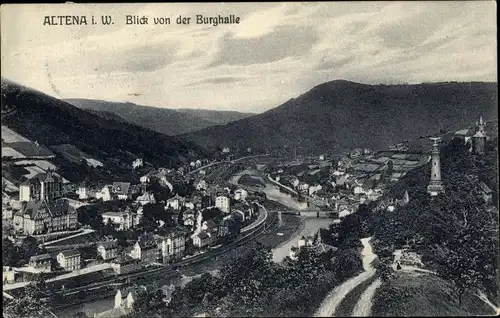 Ak Altena in Westfalen, Vogelschau