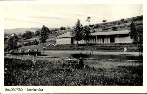 Ak Gersfeld in der Rhön Hessen, Schwimmbad