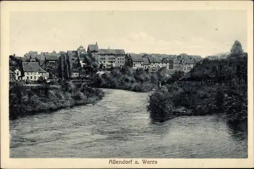 Ak Bad Sooden Allendorf in Hessen, Werra, Teilansicht