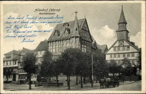 Ak Bad Sooden Allendorf in Hessen, Marktbrunnen, Furhwerk