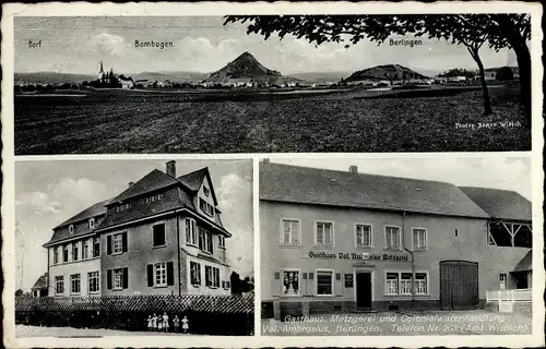 Ak Berlingen in der Eifel, Gasthaus, Blick auf den Ort, Schule