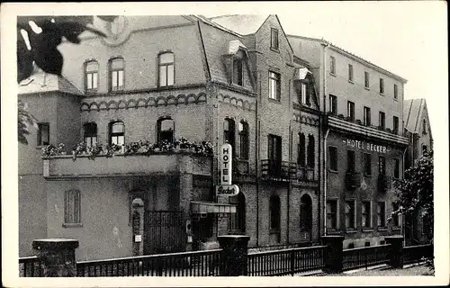 Ak Niederlahnstein Lahnstein am Rhein, Hotel Becker