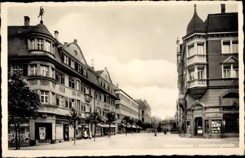 Ak Villingen Schwenningen im Schwarzwald, Hindenburgstraße