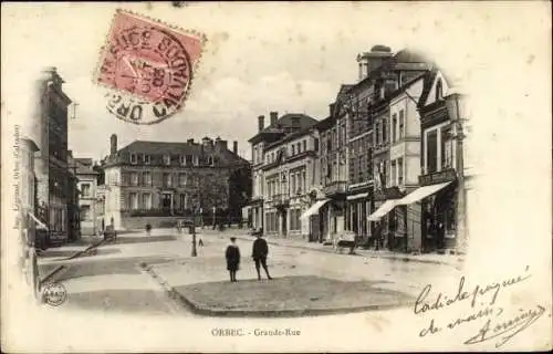 Ak Orbec Calvados, Grande Rue