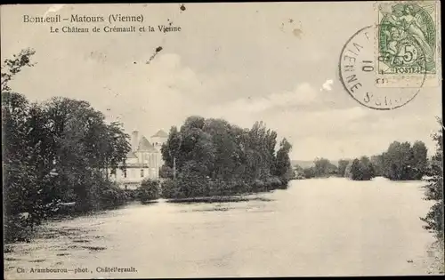 Ak Bonneuil Matours Vienne, Le Chateau de Cremault, La Vienne