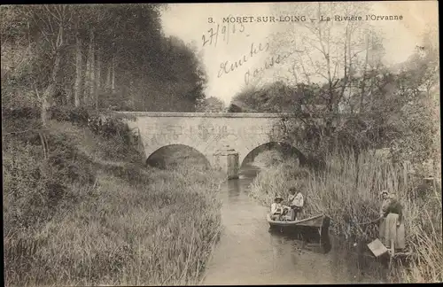 Ak Moret sur Loing Seine et Marne, La Riviere l'Orvanne