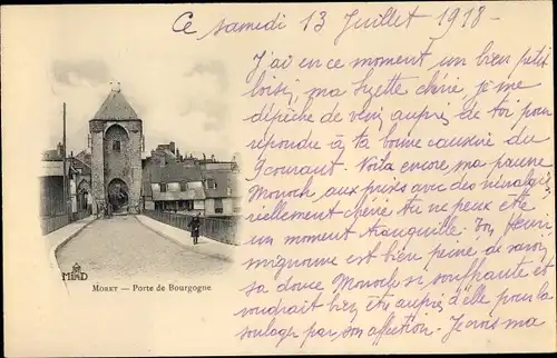 Ak Moret Seine et Marne, Porte de Bourgogne