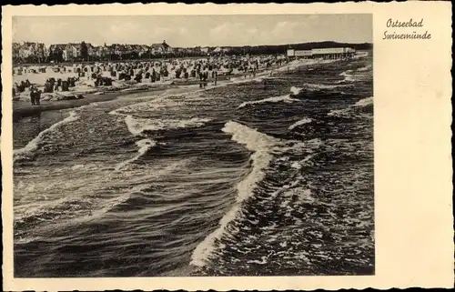 Ak Świnoujście Swinemünde Pommern, Strand