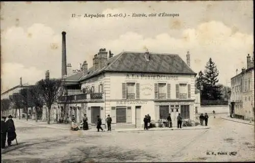 Ak Arpajon Essonne, Entree, cote d'Etampes, Restaurant A la Porte d'Étampes