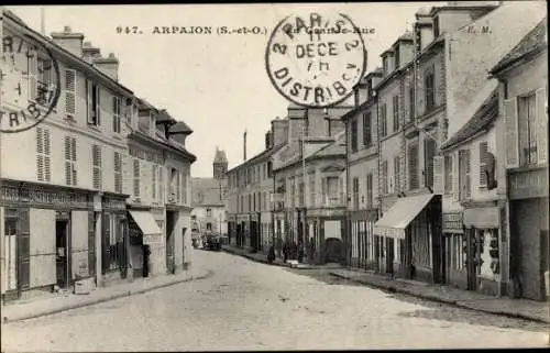 Ak Arpajon Essonne, La Grande Rue