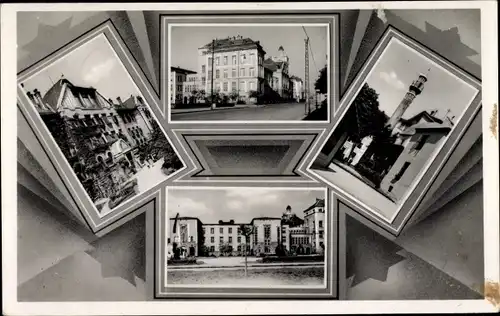 Ak Pécs Fünfkirchen Ungarn, Stadtansichten, Turm, Häuser