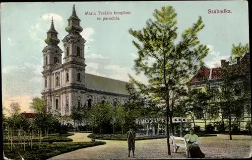 Ak Szabadka Subotica Serbien, Maria Terezia templom es parochia