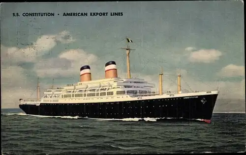 Ak Dampfschiff SS Constitution, American Export Lines