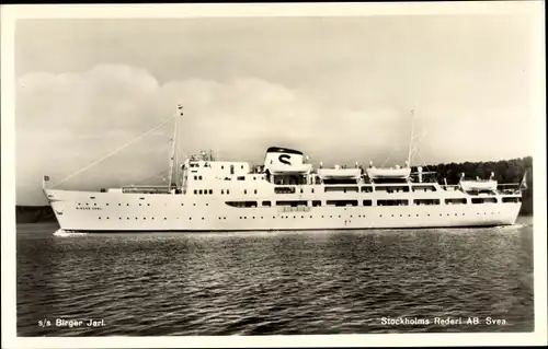 Ak Dampfschiff SS Birger Jarl, Stockholms Rederi Ab Svea