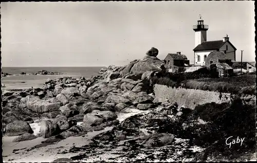 Ak Brignogan Finistère, Cote Sauvage, Le Phare de Pontusval