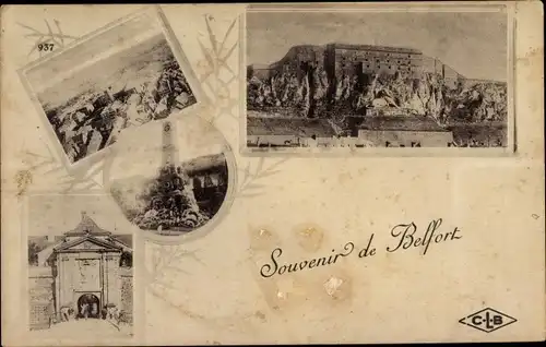 Ak Belfort Beffert Beffort Territoire de Belfort, Ortsansichten, Souvenir