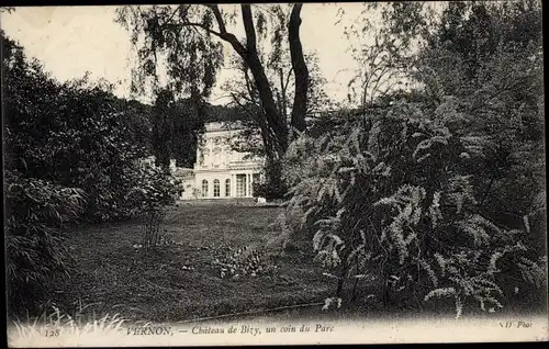 Ak Vernon Eure, Chateau de Bizy, un coin du Parc