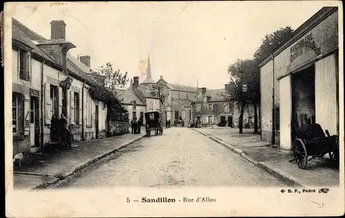 Ak Sandillon Loiret, Rue d'Allou, Epicerie