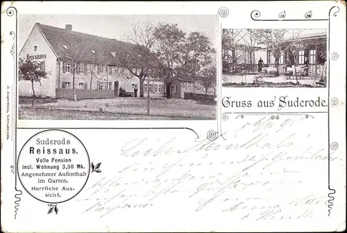 Vorläufer Ak Bad Suderode Quedlinburg im Harz, Pension Reissaus, 1895