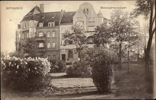 Ak Bitterfeld in Sachsen Anhalt, Binnengärtenanlagen
