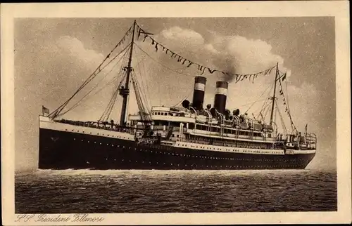 Ak Dampfschiff SS President Fillmore, American President Lines