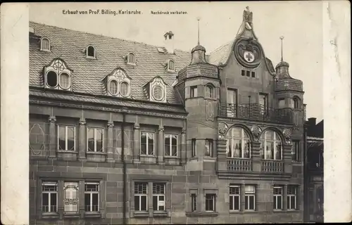 Jugendstil Ak Karlsruhe in Baden Württemberg, Hof Apotheke, Architekt Hermann Billing