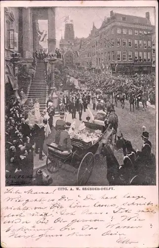 Ak Rotterdam Südholland Niederlande, Segboer Delft, Kutsche