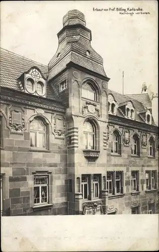 Jugendstil Ak Karlsruhe in Baden Württemberg, Gebäude, Teilansicht, Architekt Hermann Billing