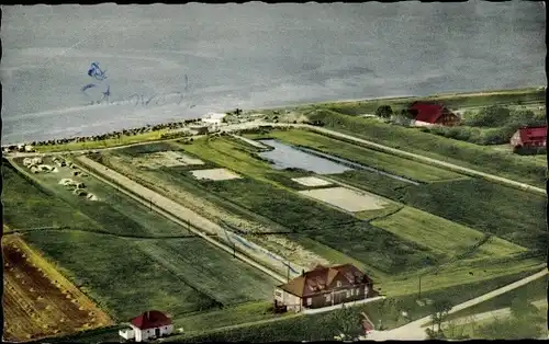 Ak Nordseebad Tossens Butjadingen, Hotel Schloss am Meer, Vogelschau