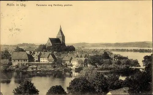 Ak Mölln im Herzogtum Lauenburg, Panorama vom Heidberg gesehen
