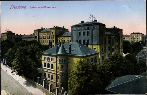 Ak Flensburg in Schleswig Holstein, Infanterie-Kaserne