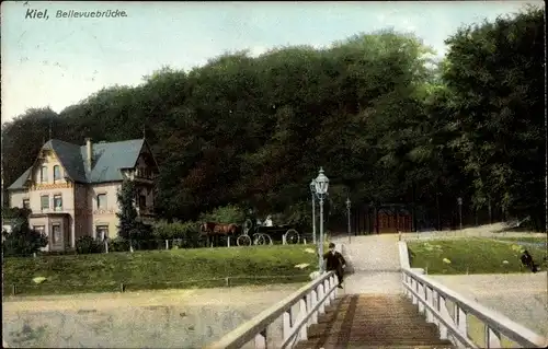 Ak Hansestadt Kiel, Bellevuebrücke