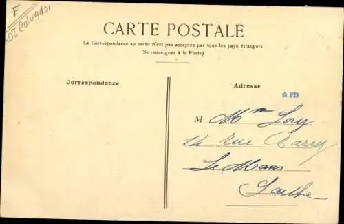 Ak Orbec Calvados, Rue Carnot, Mairie