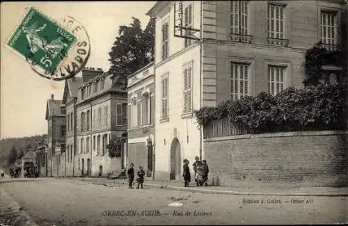 Ak Orbec en Auge Calvados, Rue de Lisieux