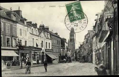 Ak Orbec Calvados, Grande Rue