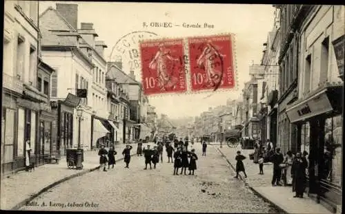 Ak Orbec Calvados, Grande Rue