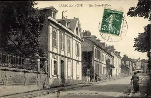 Ak Orbec en Auge Calvados, Rue Louis Philippe