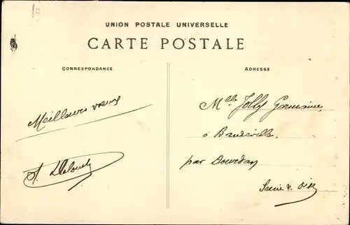 Ak Auxances Vienne, Vue prise sur la rive gauche de la Riviere