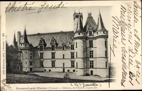 Ak Vouneuil sur Vienne, Chateau de Chistre, facade Est