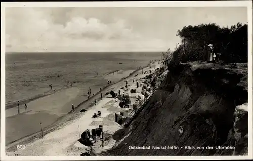 Ak Śliwin Neuschleffin Rewal Rewahl Pommern, Blick von der Uferhöhe